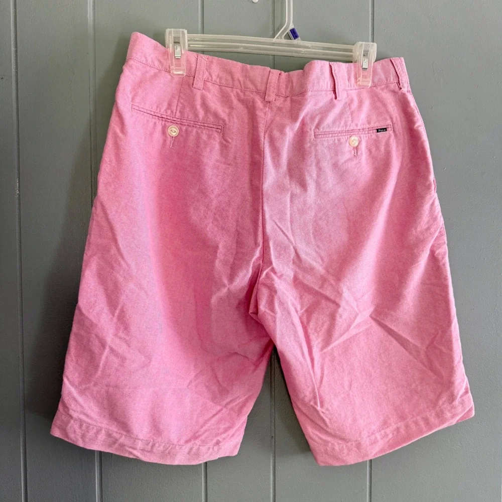 Polo Ralph Lauren Mens 35 Pink Oxford Cloth Chino‎ Shorts Preppy Old Money